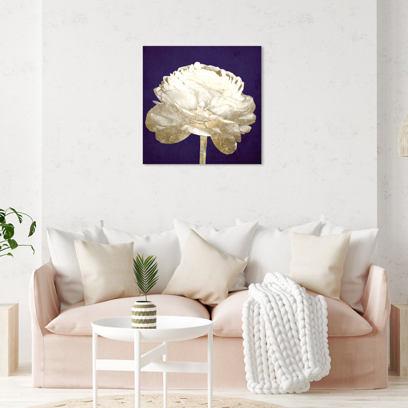 Violet violet, fleur de luxe - impression, H 30 po x l 30 po, Toile tendue