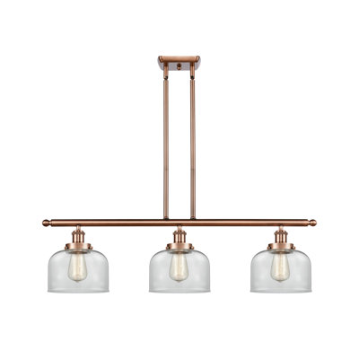 Cloche - 3 lumières d'îlot de 36 po - abat-jour de 8 po