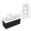 Meuble-lavabo mural 48 po avec lavabo et support de rangement, cuve en résine à bords épais