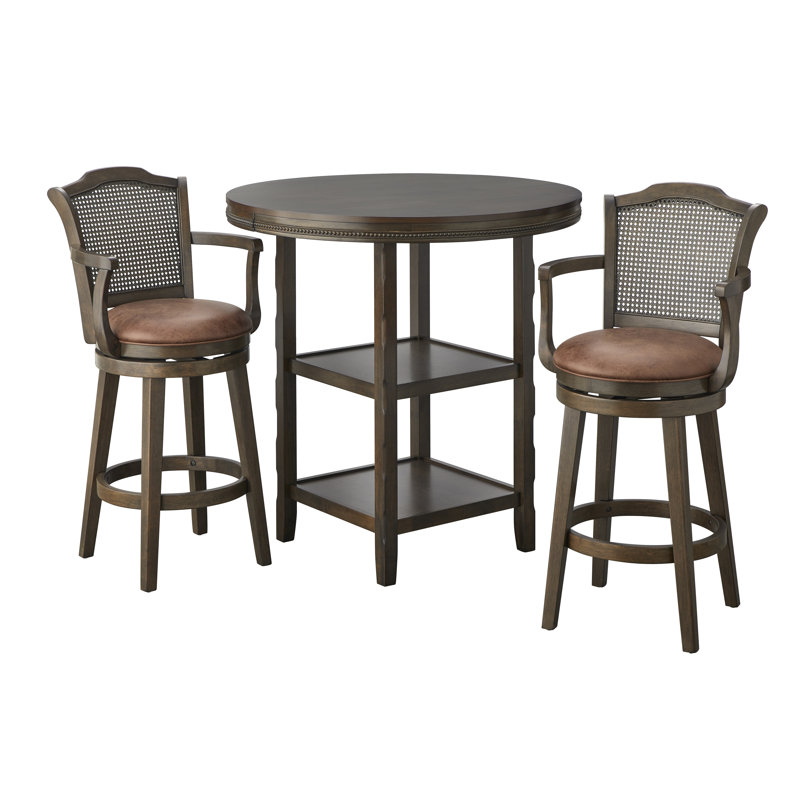 Ensemble de pub Dealtae, 3 pièces: table, 2 chaises