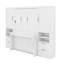 Lit escamotable double avec bureau et 2 placards de rangement, tiroirs et tablettes, armoire murale escamotable en bois pour adultes-1061329740