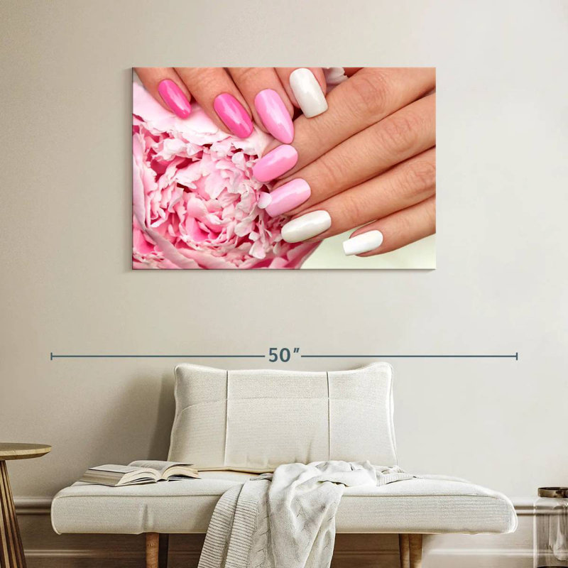 Shuttleworth Pink Peony Nails, 26" H x 39" W