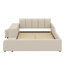 Lit tapissier à la terre, lit mère et enfant avec bureau de chevet et petit tabouret rond-122526776-122526778