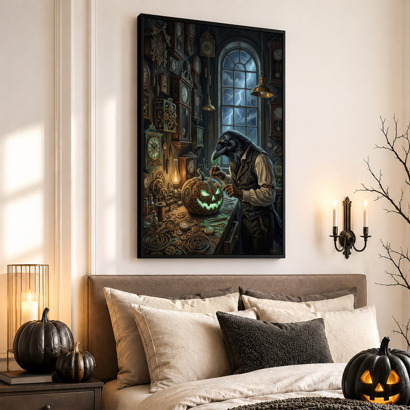 Art mural sur toile Steampunk Raven, H 36 po x l 24 po