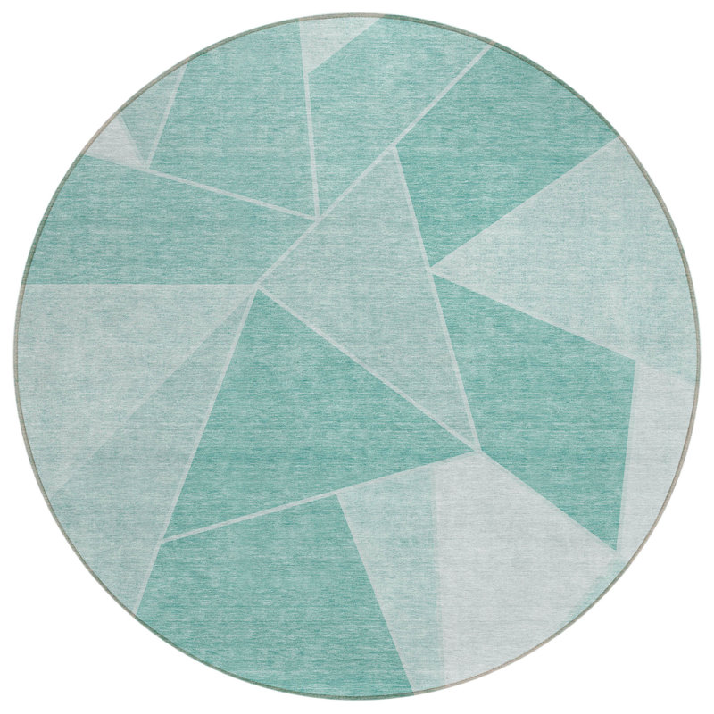 HomeRoots Round Machine Woven Area Rug