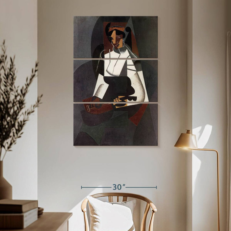 Avery, femme avec mandoline, H 65 po x l 42 po