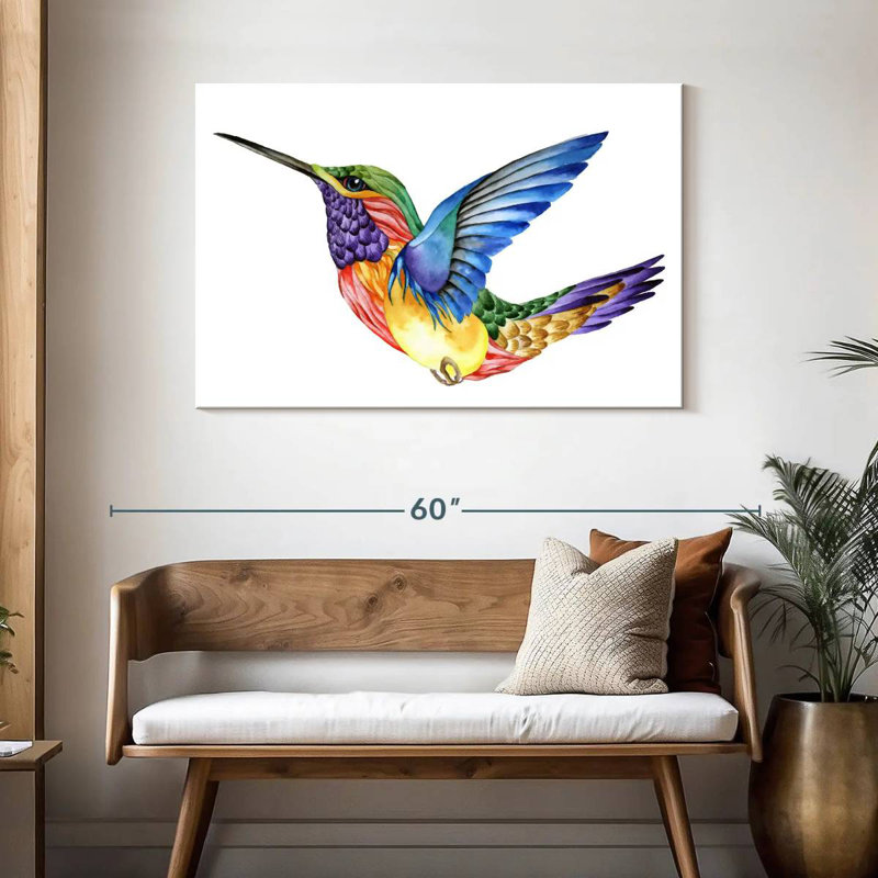 Brampt Vivid Hummingbird, 30" H x 45" W