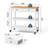 40" Wood Kitchen Island Cart with Two Drawers, Open Storage, Towel Rack, Side Hooks and Locking Wheels-435707753