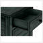 Table d'appoint, table de chevet, tiroir de rangement, bout, table d'appoint, chambre à coucher, lampe, rangement, placage bleu antique, transitionnel