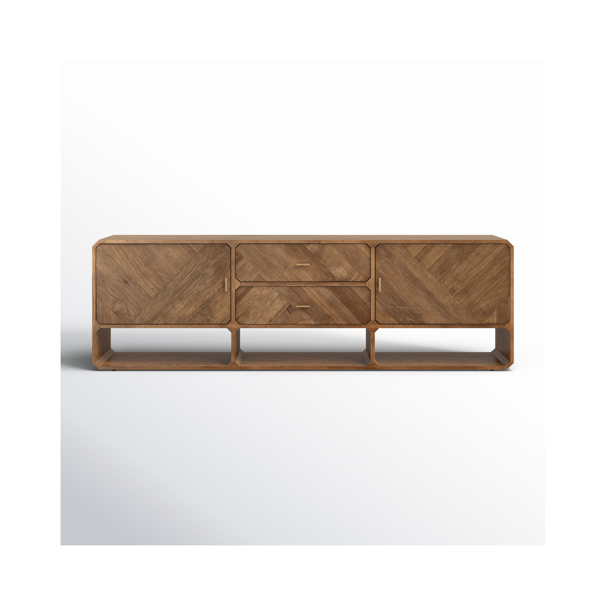 Harris 86'' Media Console, Natural Ash