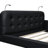 Queen Size Upholstered Bed With 2 Reading Lights, Black. High Pu Leather. Ample Room For Comfortable Sleep. Adjustable Headboard Black Platform Lights. Leather Upholstery. Spacious And Serene-458999030