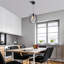 Luminaire suspendu moderne avec petit abat-jour en verre