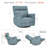 Swivel Glider Power Recliner Nursery Chair with Adjustable Headrest and Nightlight, Fabric Upholstered-485184387