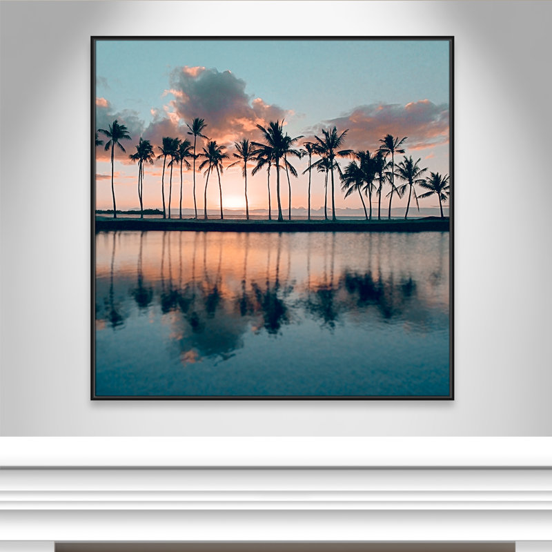 «Big Island Palms» par Danita Delimont, H 46,5 po x l 46,5 po x P 2 po, Noir