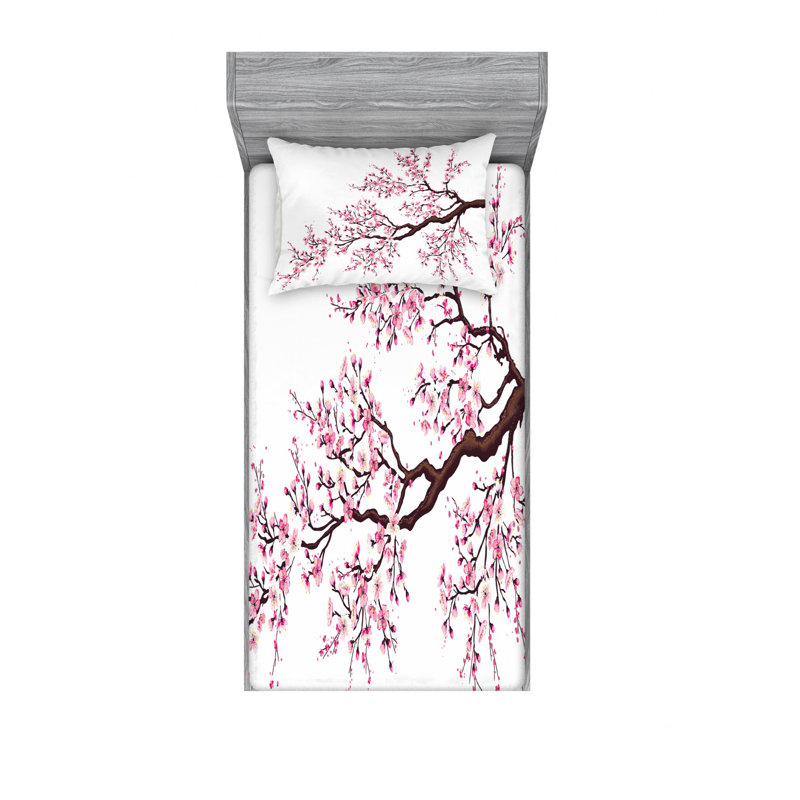 Ensemble de draps à branches, Ensemble de draps pour lit simple avec drap-housse