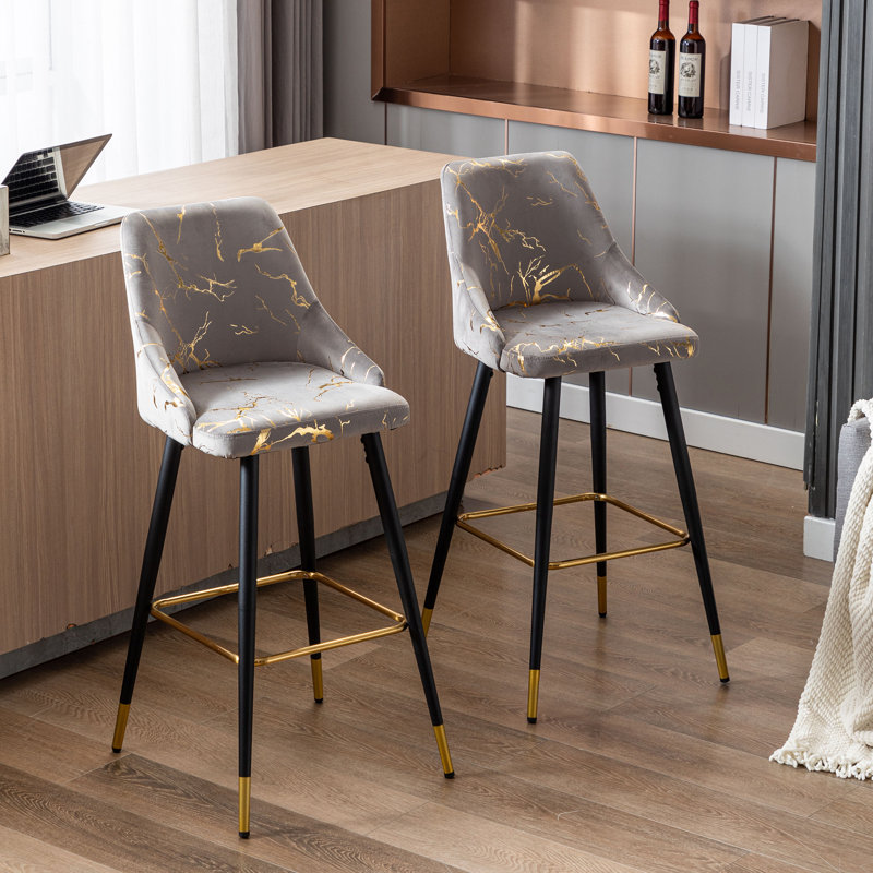 Schaub 30" Bar Stool, Gray