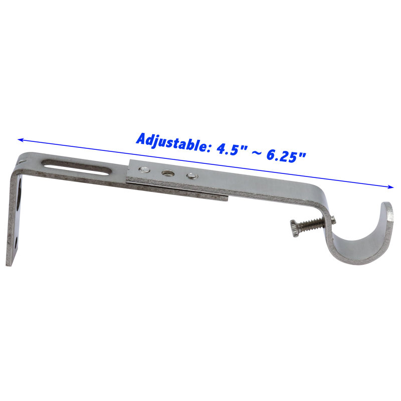Support de tringle à rideaux Meriville pour tringle 3/4 ", Nickel satiné
