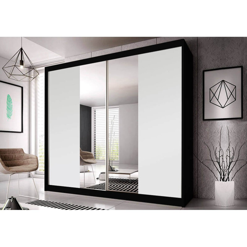 Yeghia 2 Door Wardrobe, Black