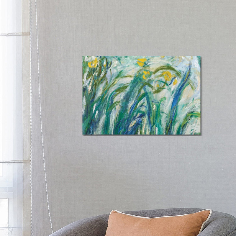 Yellow And Purple Irises, 1924-25 by Claude Monet - Wrapped Canvas Painting, 66.04 cm H x 45.72 cm W