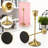 Set Of 6 Classic Gold Taper Candlestick Holders For Elegant Table Decor, Weddings, Christmas, And Home Décor
