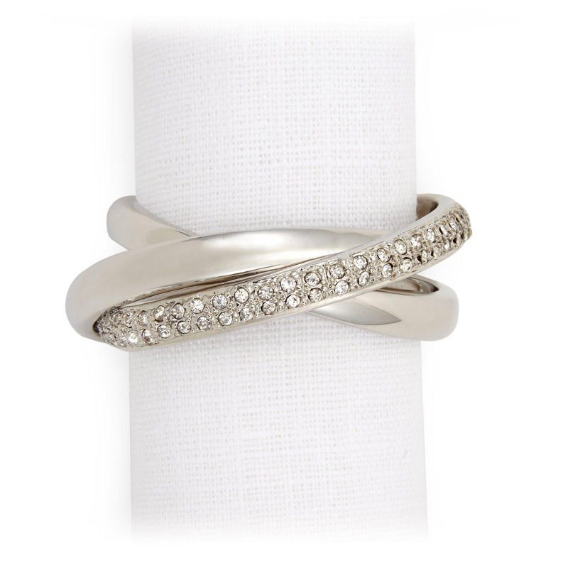 Three Ring Napkin Jewels - Platinum