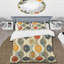 Ensemble de housse de couette jaune et beige Midcentury Retro Circle - Midcentury-109174805