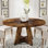 47.25" W Round Manufactured Wood Farmhouse Dining Table
