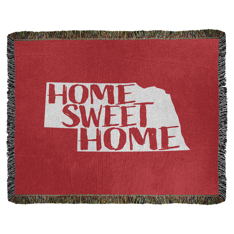 Jeté en coton nebraska doux, 60 po x 80 po, Rouge