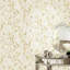 Elegance Collection Leaf Impression Metallic Finish Wallpaper Roll-992031112