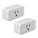 Simply Conserve Smart Socket SS-15A1-WiFi-BLE-2PK, 15A 120-Volt Smart Outlet Plug with WiFi, BLE, Hubless Use, and Simply Conserve App, Compatible with Amazon Alexa and Google Home, 2-Pack