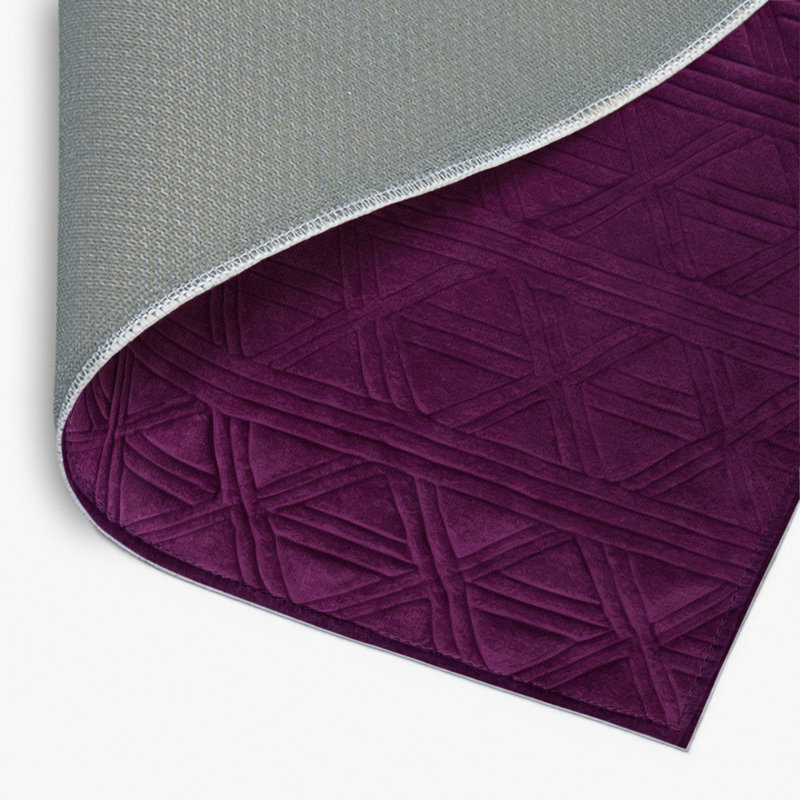 Trellis Purple Indoor and Outdoor Area Rug, Rectangle 4' x 6'