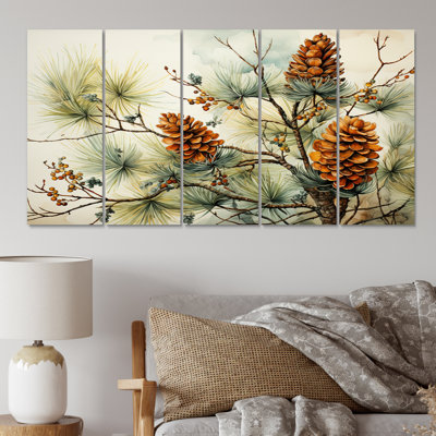 «Pine Tree Pine Beauty II» sur toile, 5 pièces