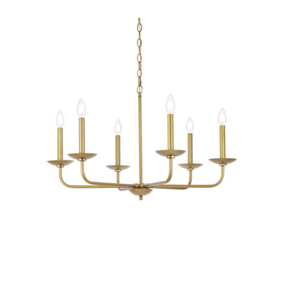 Baltray 6-Light Dimmable Steel Chandelier