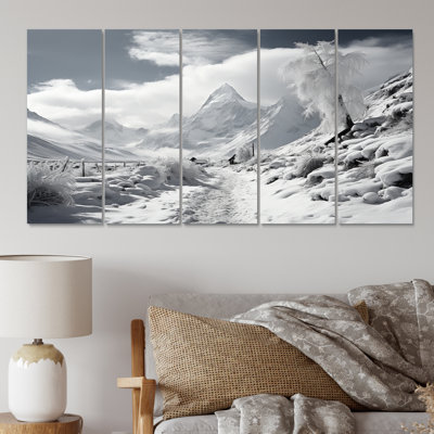 Winter Frozen Tranquility II - impression sur toile de paysages - 5 panneaux égaux