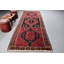 Tapis rouge de cuisine, tapis géométrique, tapis rétro, tapis de couloir 4,4 pi x 11,4 pi, tapis marocain, tapis turc