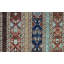 Tapis de couloir bleu marine / orange noué à la main de haute qualité