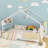 Twin Metal Canopy Bed Platform Storage House Bed