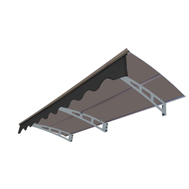 79" X 34" Window Awnings Door Entrance Canopy, Gray/Brown