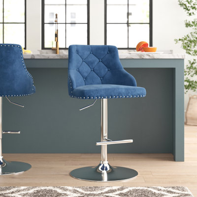 Cano Swivel Upholstered Adjustable Height Counter Stool
