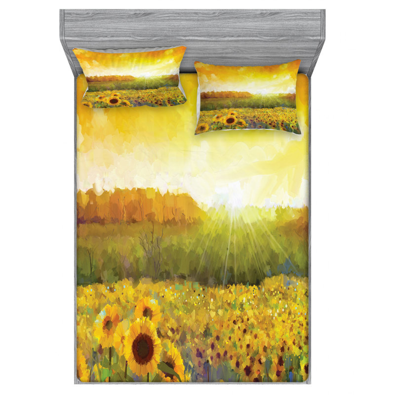 Microfiber Sheet Set, Queen Sheet Set with Fitted Sheet