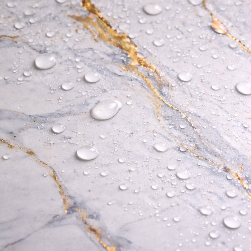  PVC Shower Panels Pack of 3 Carrara Marble Gold Vein Waterproof Bathroom Wall Cladding 2400x1000mm Matt Finish