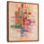 Toile avec cadre flottant brun