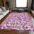Washable Floral Indoor / Outdoor Rug-146565985