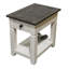 Table de bout en bois massif avec tiroir et port USB-524934800