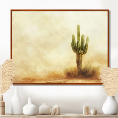 Cactus tempête de sable I - art mural cactus