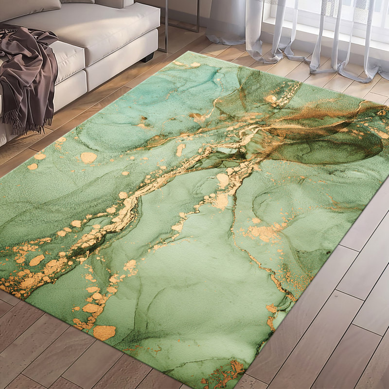 Chic Multicolored Floral Design Non-Woven Thin Type Printed Rug for a Stylish Touch to Your Home Decor