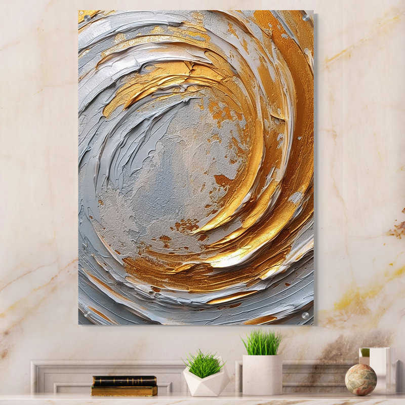 «Eton», art mural abstrait en spirale abstraite, H 20 po x l 12 po