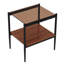Table basse et tables de bout, ensemble de 3, table en verre trempé avec panneau de fibres à densité moyenne, tables modernes pour le salon-115022674