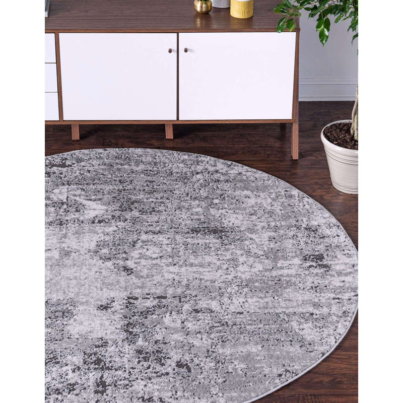 Abstract Indoor Rug, Round 7'10"