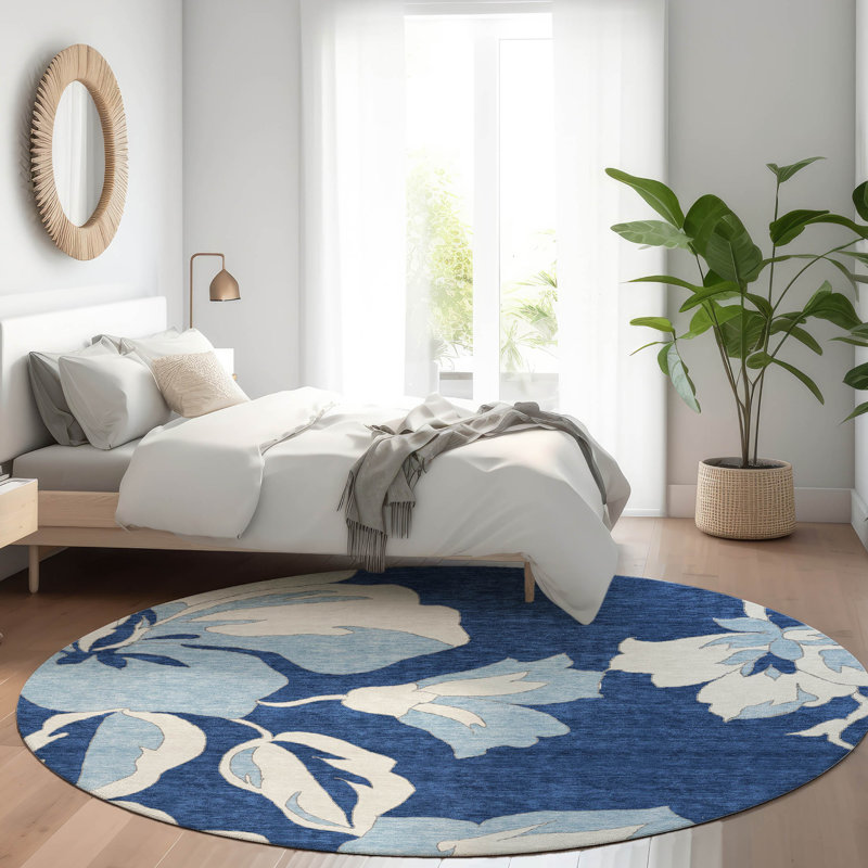  Tapis d'extérieur antidérapant Malchow, Rond 8 pi